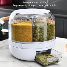 360° Rotating Rice and Grain Storage Container Dispenser Set
