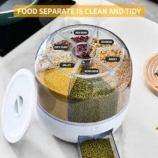 360° Rotating Rice and Grain Storage Container Dispenser Set