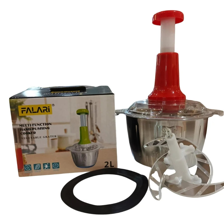 Stainless Steel Bowl with 4 Sharp Blades for Fast Chopping