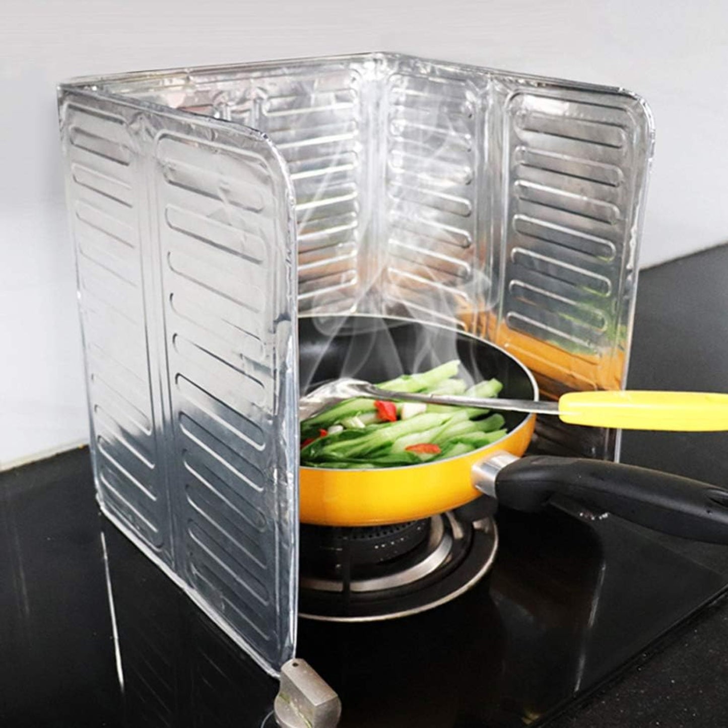 Foldable Heat Insulation Shield for Kitchen Stove +