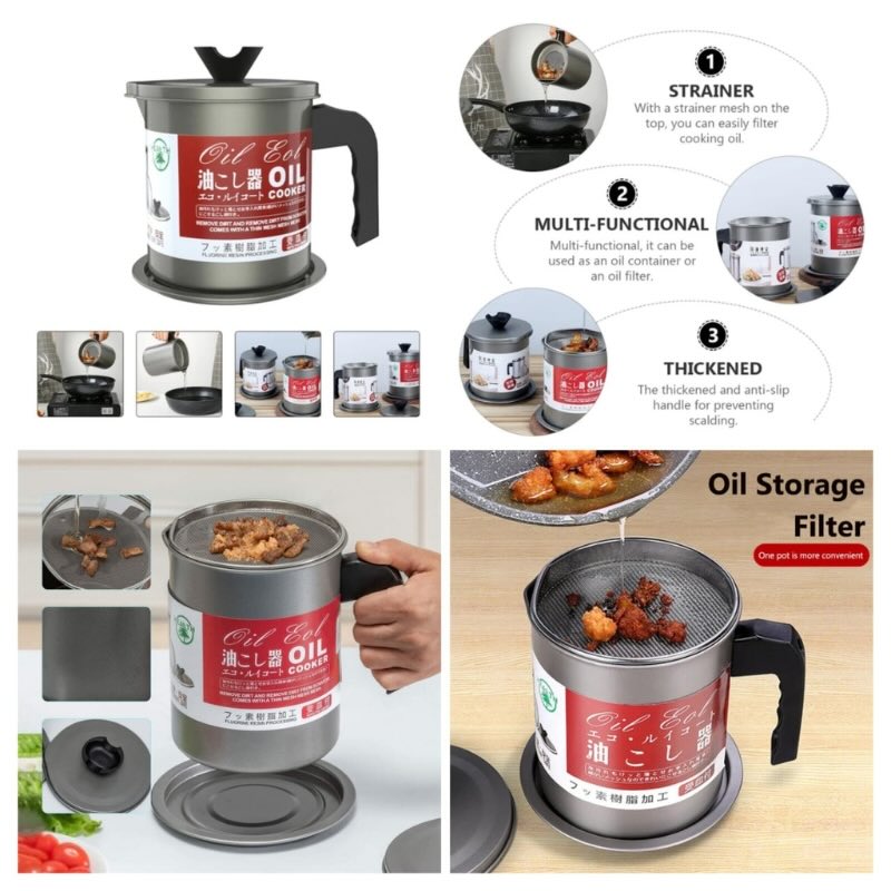 1.4L Fryer Oil Filter Pot