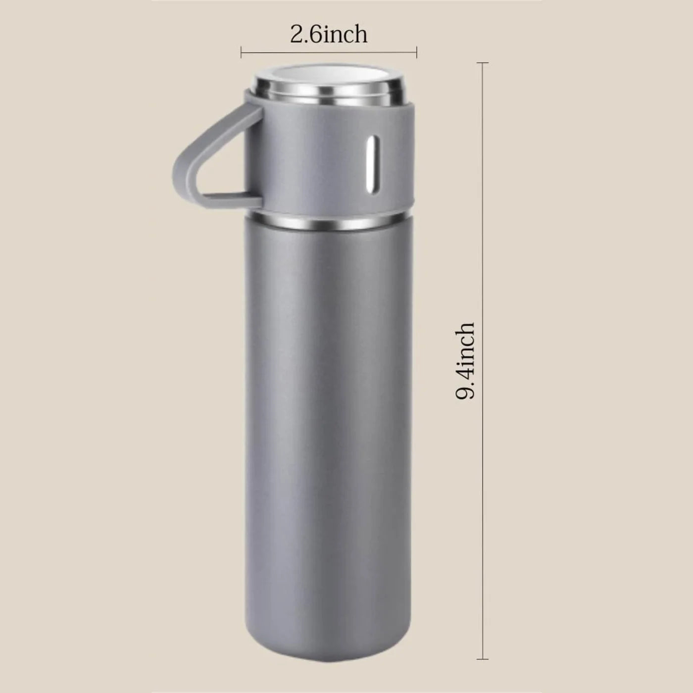 3-Cup 500ML Double-Layer Stainless Steel Vacuum Flask Set